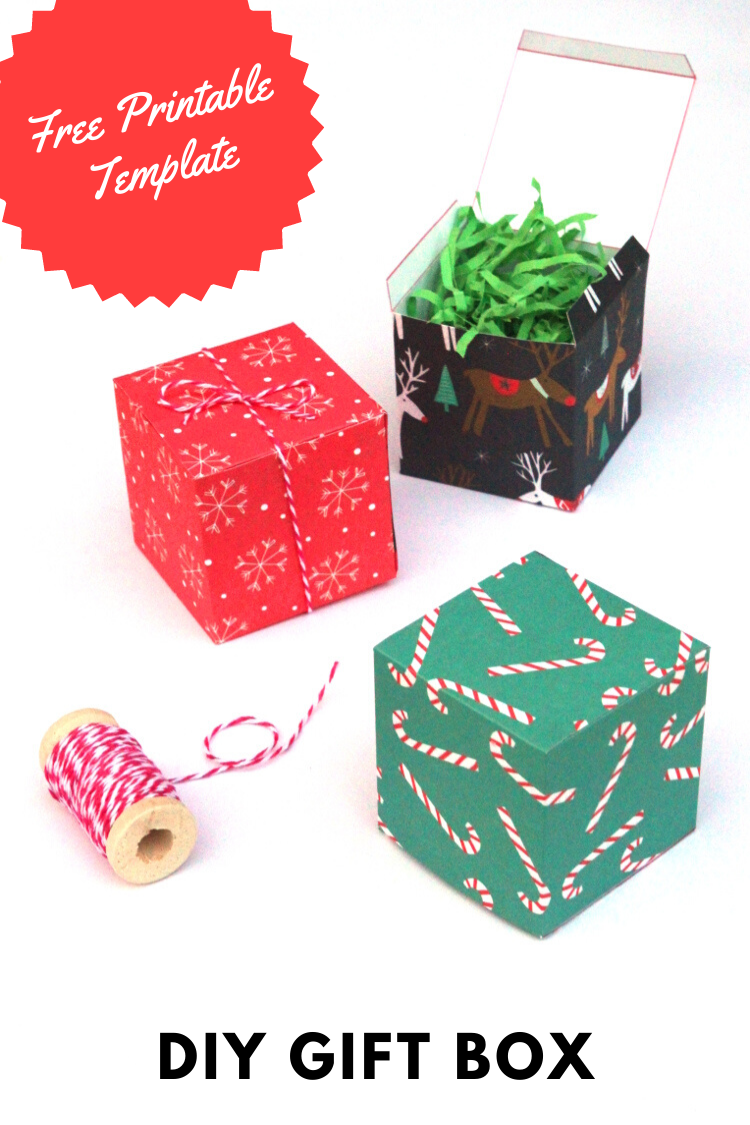diy christmas gift box - free printable template. — gathering beauty